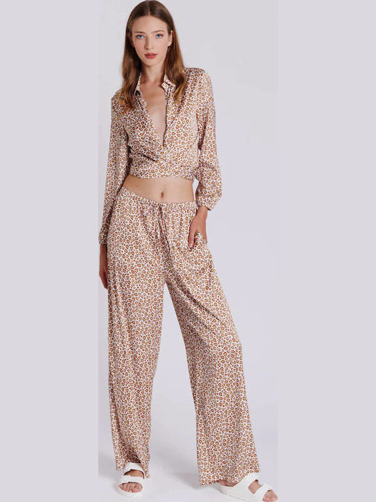 Collectiva Noir Women's Fabric Trousers Noir