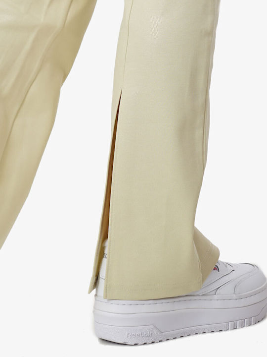 Milano Damen Stoff Hose in Bootcut Passform Gelb