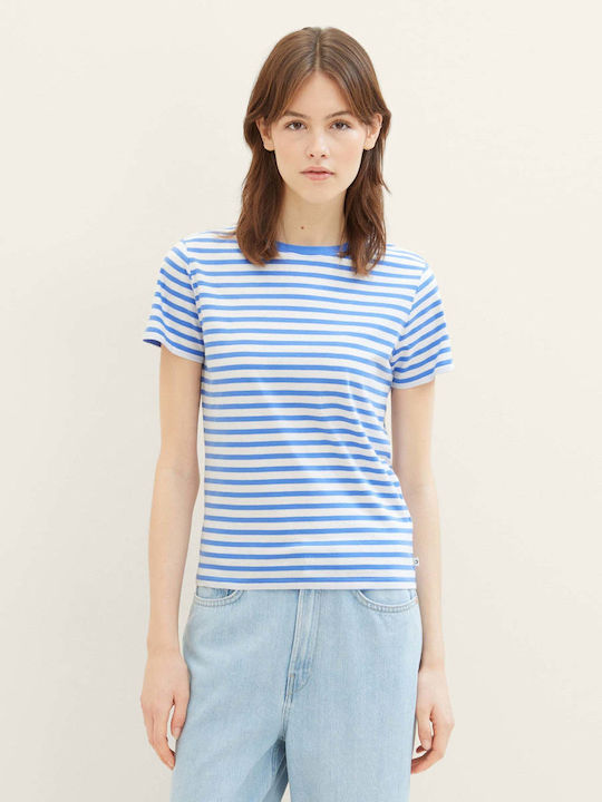 Tom Tailor Modern Women's T-shirt Striped White