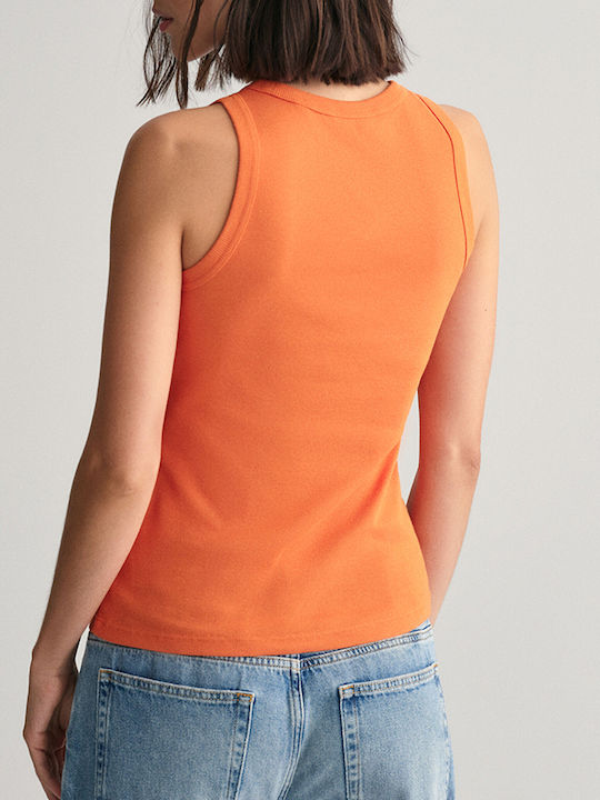 Gant Γυναικεία Μπλούζα Βαμβακερή Αμάνικη Πορτοκαλί