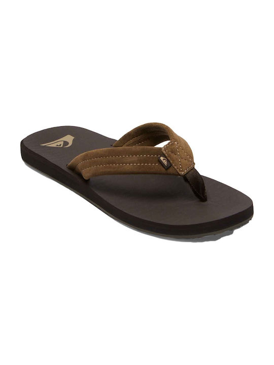 Quiksilver Carver Flip Flops bărbați Maro