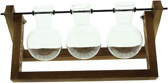 Decorative Glass Vase Transparent Diameter 13.5xHeight 28cm