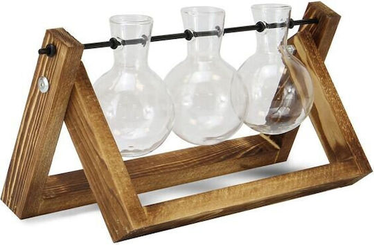 Decorative Glass Vase Transparent Diameter 13.5xHeight 28cm