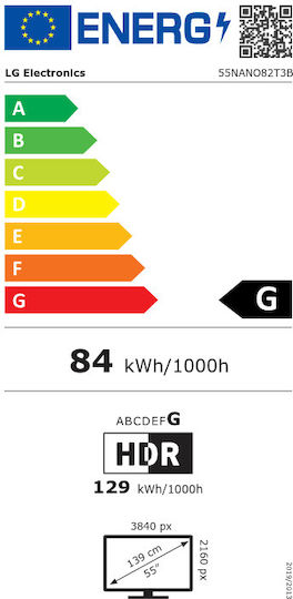 LG Smart Τηλεόραση 55" 4K UHD LED NanoCell AI NANO82 HDR (2024) 55NANO82T3B