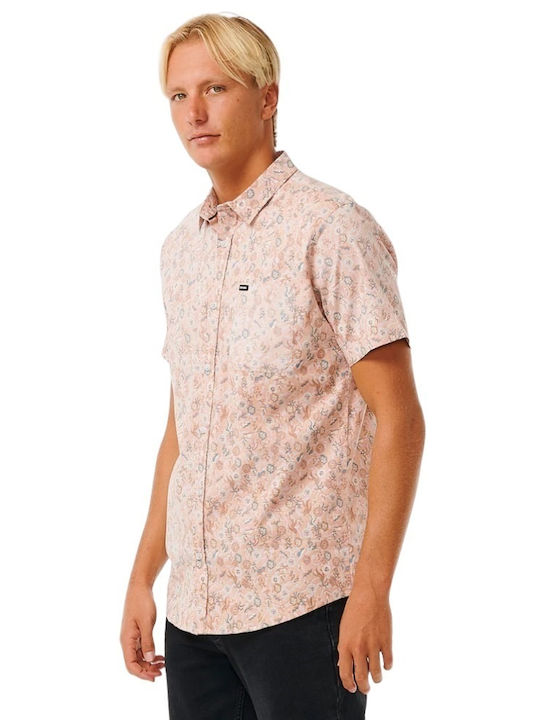 Rip Curl Cămașă Bărbătească Cu mânecă scurtă Floral Somon