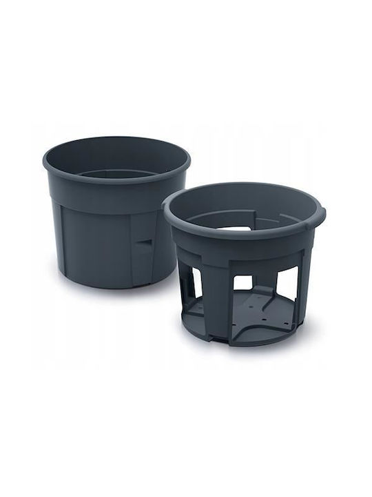 Prosperplast Ghiveci Plastic Gri 39.2x39.2εκ.