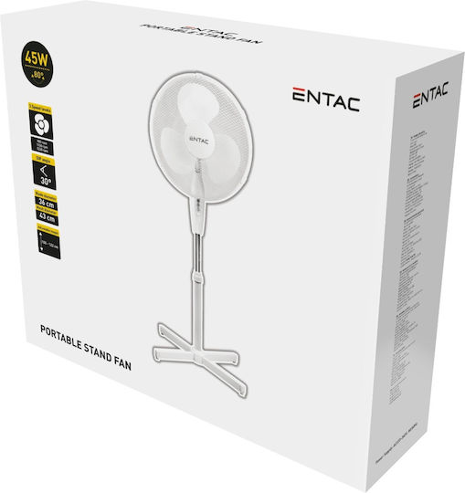 Entac Entac Pedestal Fan 45W Diameter 62cm White