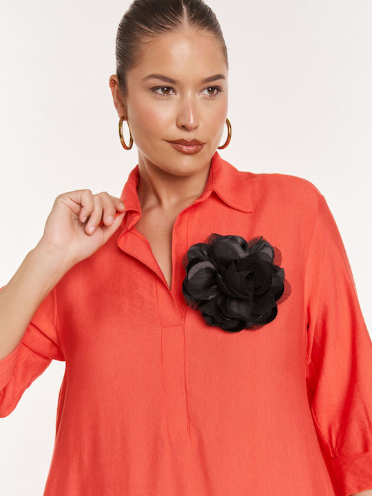 Jucita Midi Rochie Coral