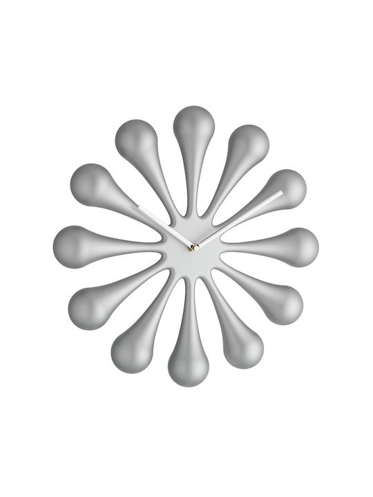 TFA Wanduhr Metallisch Silber