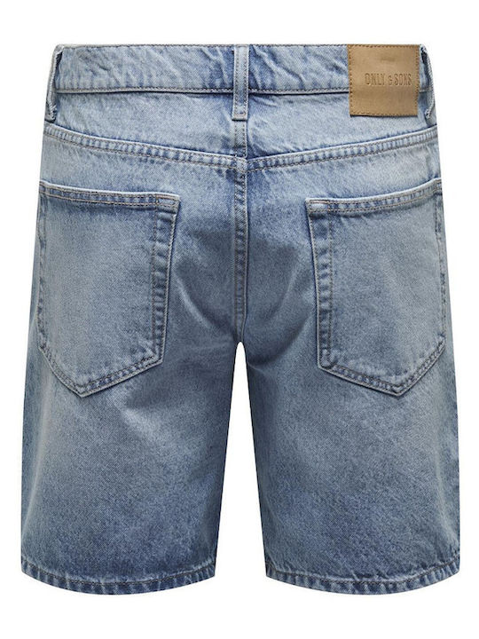 Only & Sons Herrenshorts Jeans Light Blue