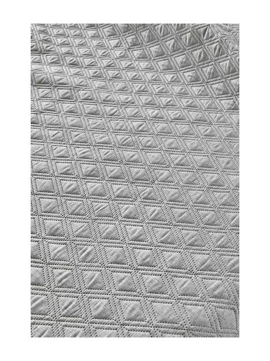 Guy Laroche Tempest Set Coverlet Queen Size Microfiber Grey 220x240cm 2pcs