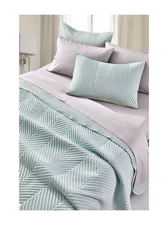 Guy Laroche Bone Set Coverlet Queen Size Microfiber MInt 220x240cm 2pcs