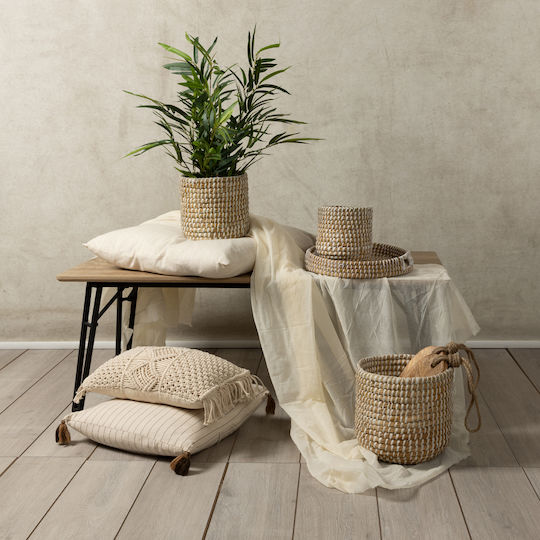 InTheBox Plant Pot Wicker Beige