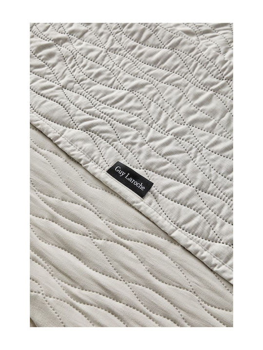 Guy Laroche Shadow Module Cuvertură Single Microfibra Natural 160x220cm 2buc