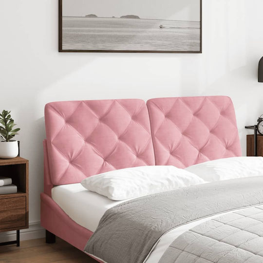 vidaXL Fabric Back Cushion for Bed Headboard Pink 122x48cm