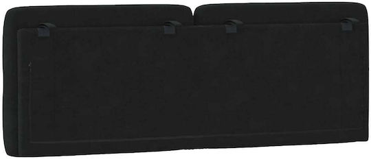 vidaXL Fabric Bed Headboard Pillow Black 122x48cm