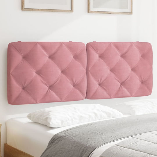 vidaXL Fabric Back Cushion for Bed Headboard Pink 122x48cm