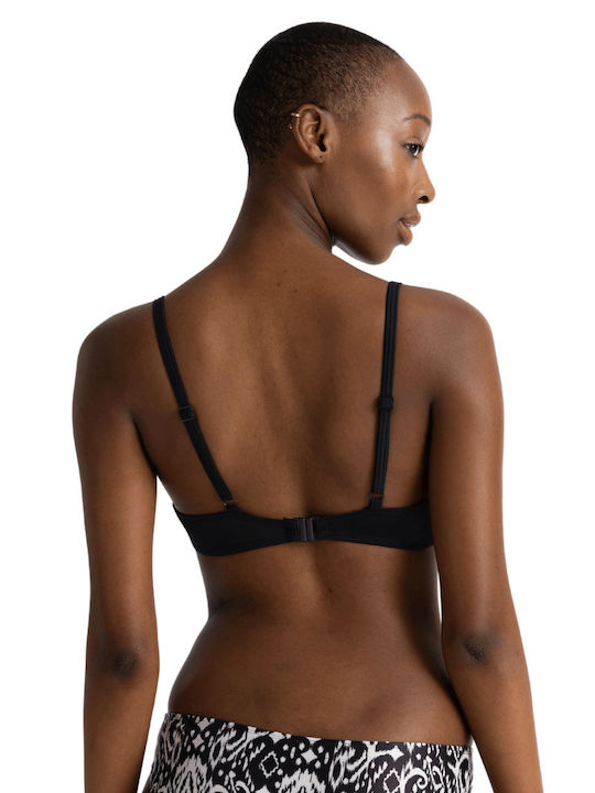 Dorina Padded Underwire Bikini Swim Top with Adjustable Straps black