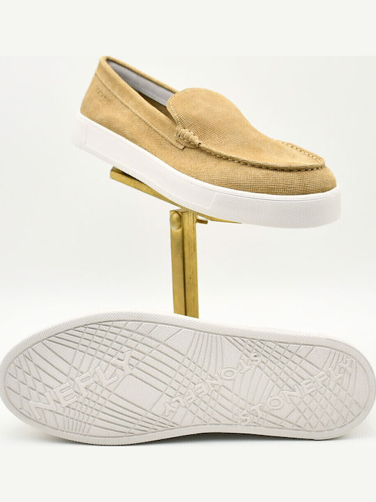 Δερμάτινα Ανδρικά Loafers σε Μπεζ Χρώμα