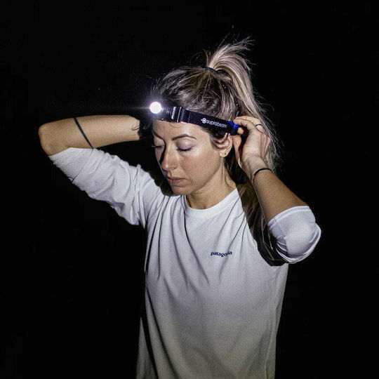 Suprabeam Rechargeable Headlamp LED IPX4 with Maximum Brightness 650lm Gray