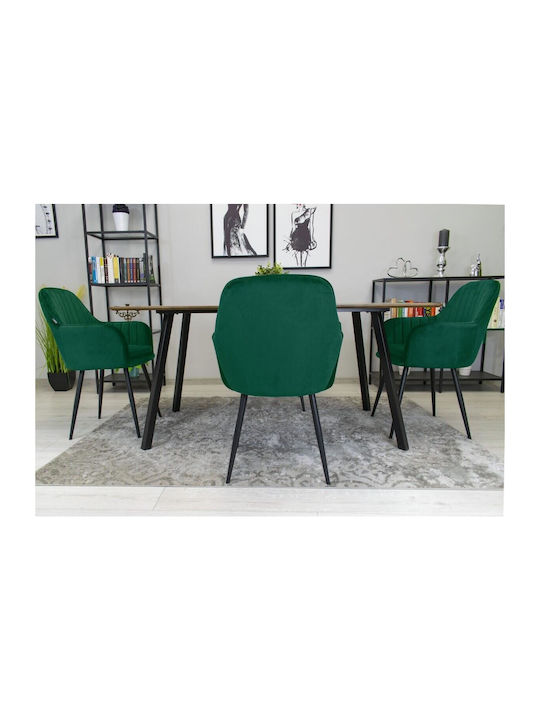 Scaune Bucătărie Catifelate Verzi 1buc 57.5x56.5x86.5buc