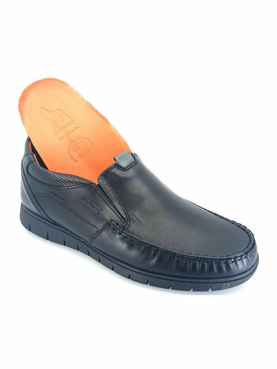 De piele Slip-on-uri pentru bărbați Negre