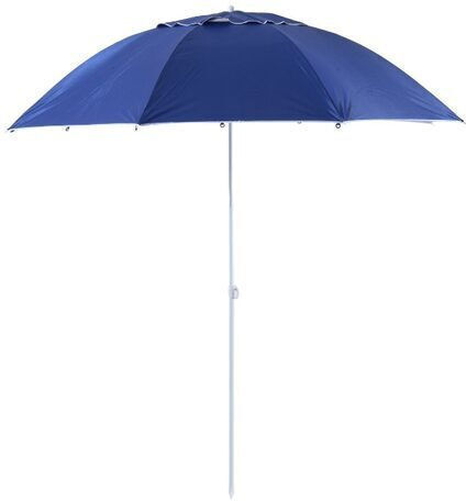Folding Beach Umbrella Diameter 2.1m Blue