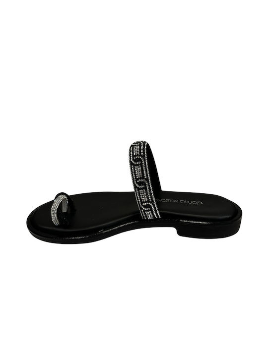 Women's Flat Sandals in Black Color