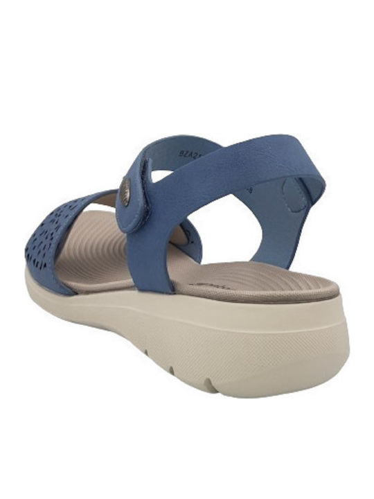 Flache Sandalen für Damen Anatomisch in Blau Farbe