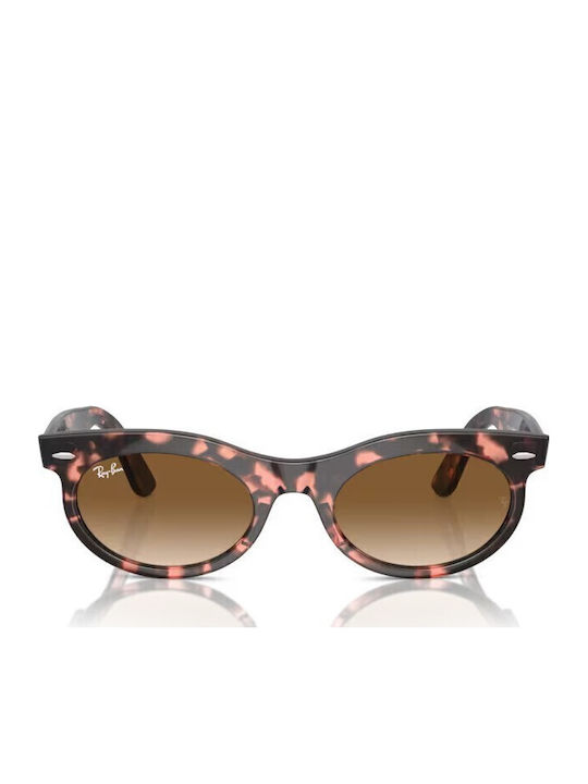 Ray Ban Wayfarer Feminini Ochelari de soare cu Maro Tortoise Cadru și Maro Degrade Lentilă