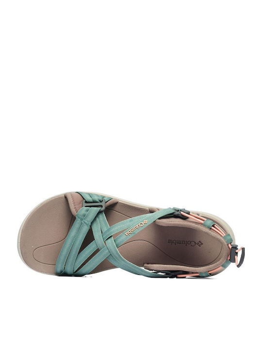 Women's Flat Sandals Sporty in Green Color