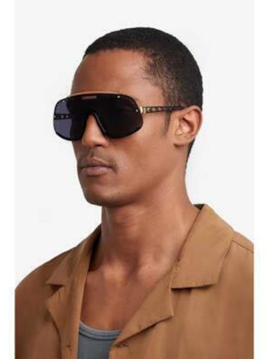 Carrera Flaglab 16 Men's Sunglasses with White Horn-Rimmed Frame and Grey Lenses