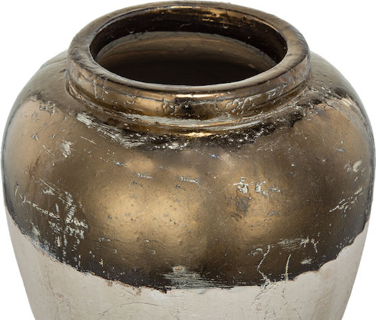 Artekko Βάζο Κεραμικό ART-1343 Γκρι Φ33.5xΥ28.5cm