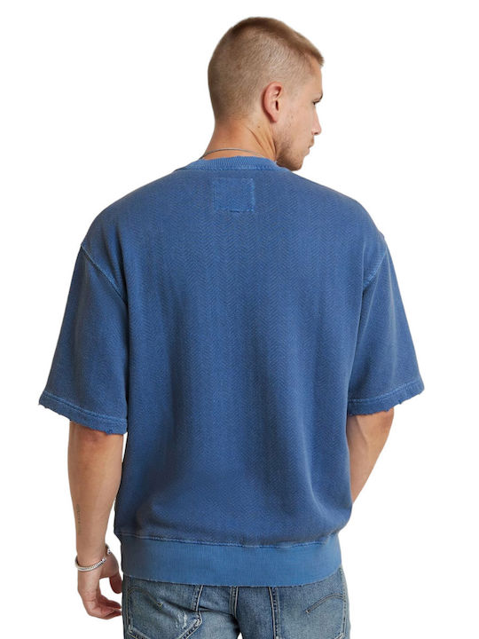 G-Star Raw Overdyed Bluza Bărbătească cu Mânecă Scurtă Blue