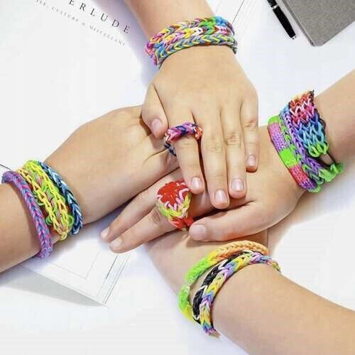 Bracelet Creation Set 3000 Elastics Zola Beads Pendants Accessories Included Multicolor