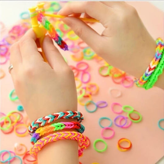 Bracelet Creation Set 3000 Elastics Zola Beads Pendants Accessories Included Multicolor