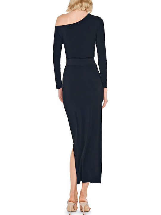 Midi Abendkleid mit Tränen Schwarz