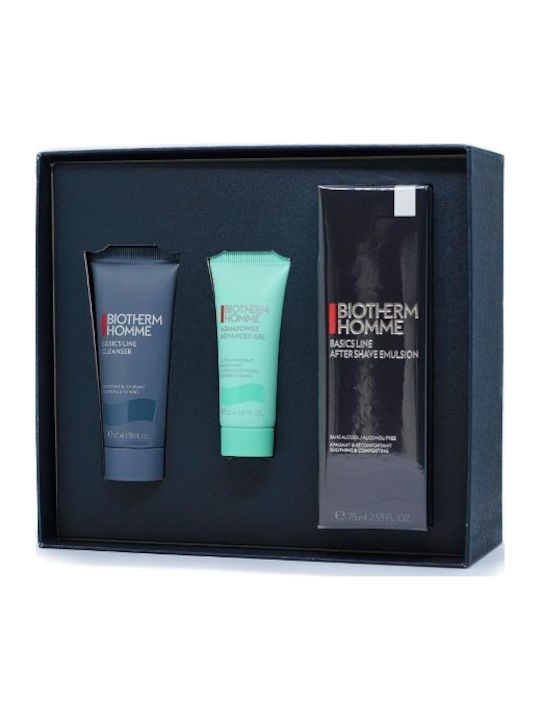 Biotherm Set Biotherm Basic Line Reinigungsgel 40ml + Aquapower Fortgeschrittenes Gel 20ml + Basics Line Emulsion After Shave 75ml