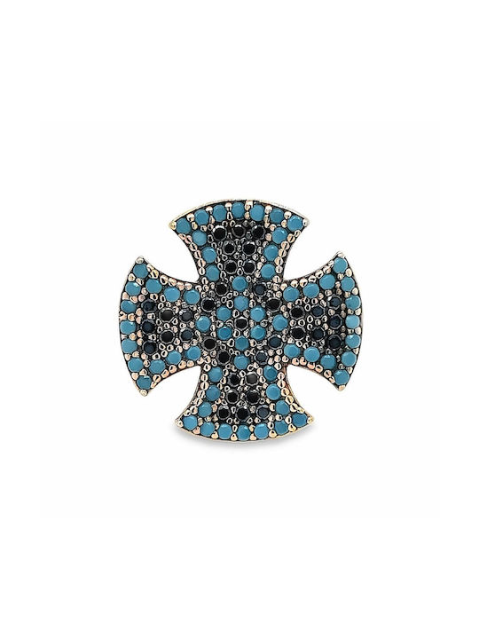 Ring Silver 925 Zircon Turquoise Rn09456