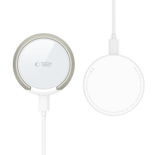 Tech-Protect Φορτιστής Magsafe 15W Power Delivery Λευκός (Qi15W-A33)