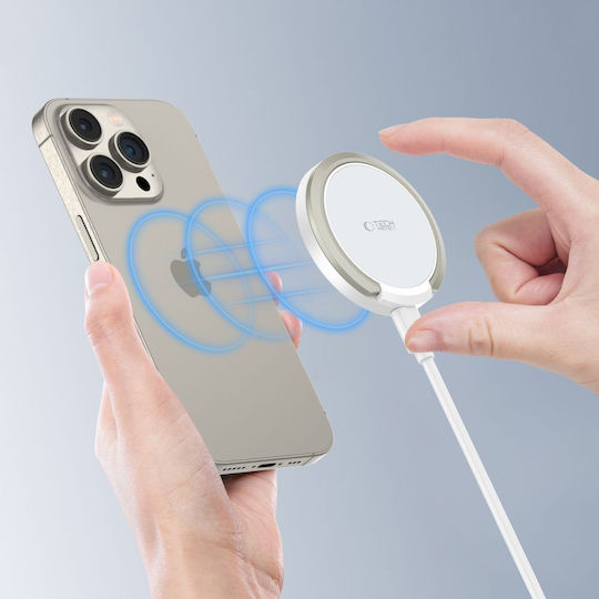 Tech-Protect Φορτιστής Magsafe 15W Power Delivery Λευκός (Qi15W-A33)
