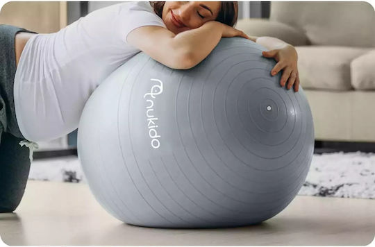 Nukido Μπάλα Pilates 65cm σε Γκρι Χρώμα