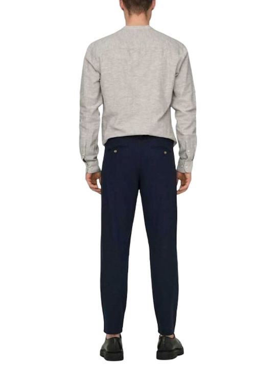 Only & Sons Pantaloni pentru bărbați cu Croială Tapered Dark Blue Navy