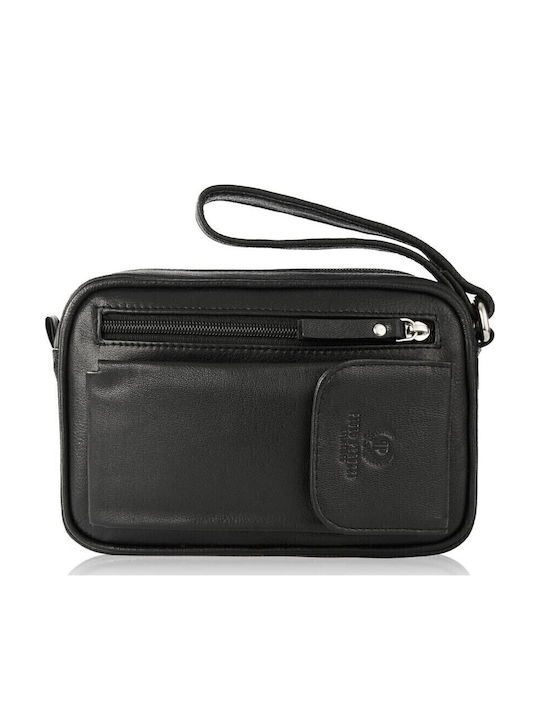 Leder Herrentasche Handtasche Schwarz