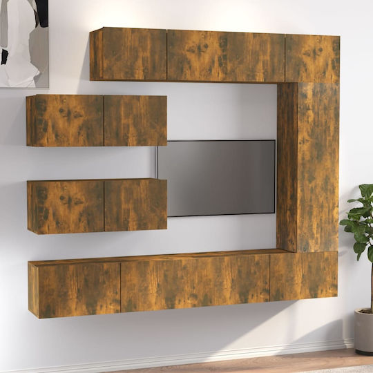 Living Room TV Unit Smoky Oak L100xW30xH30cm