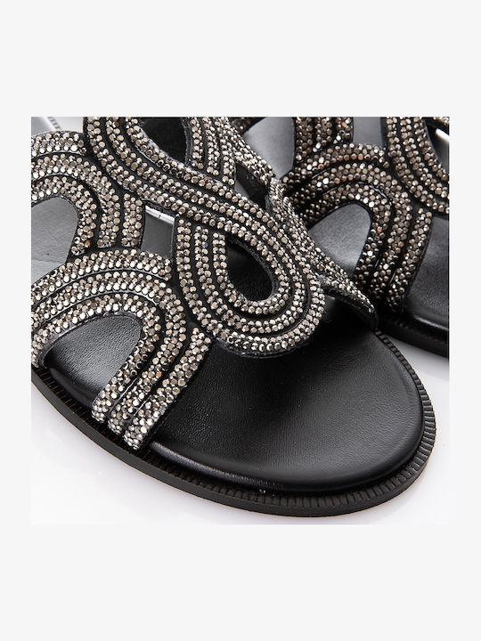 Sandale Casual Damă De Piele Negru