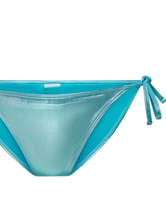 Bikinihosen Slip mit Schnürung Hellblau