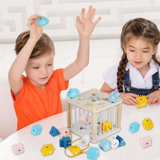 Baby Interactive Cube Zola Wooden Rubber Sensory Educational Coloured Cubes Numbers G