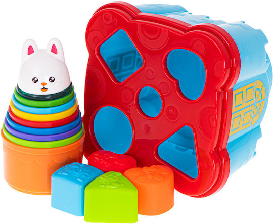 Educational Game Children Zola Pebble Multicolored Pyramid Different Sizes Plastic 14 Pcs
