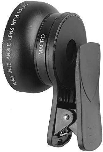 Zoom Lens Phones Tablets Zola 0.45x 12.5x Macro Clip 7x3x5 Cm Black